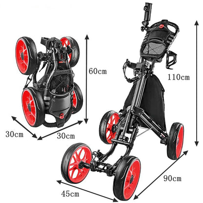 Foldable 4 Wheels Golf Trolley