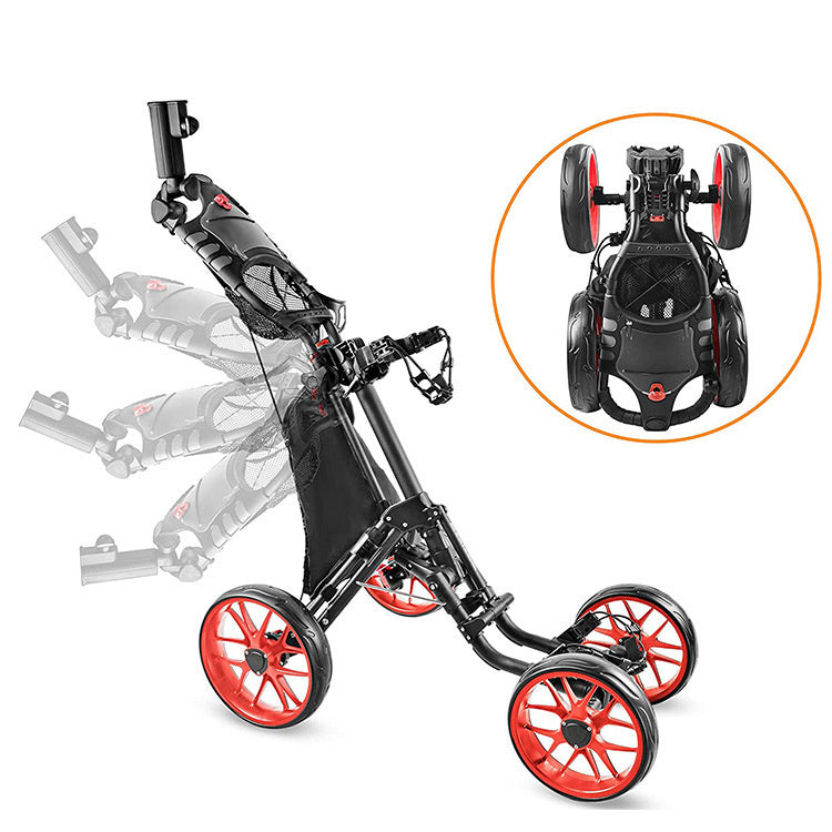 Foldable 4 Wheels Golf Trolley