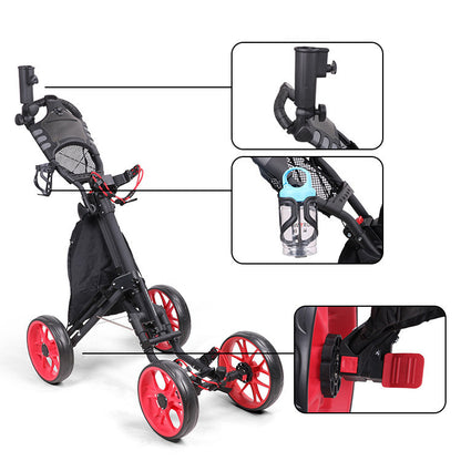 Foldable 4 Wheels Golf Trolley